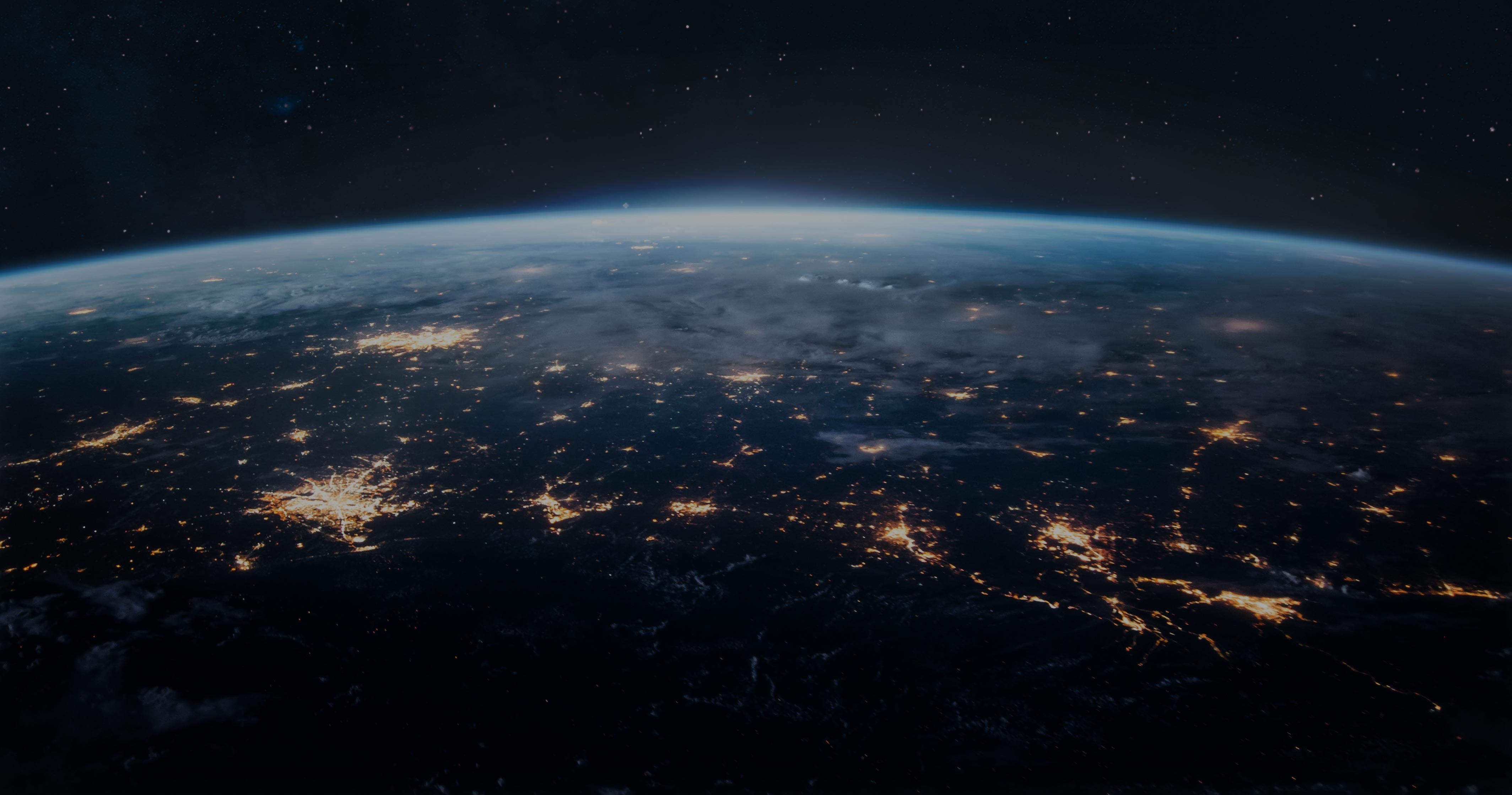 Close up of earth from space